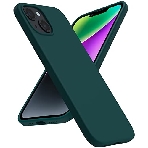 ACRONIX Liquid Silicone Hülle Kompatibel mit iPhone 14 (6,1"),Liquid Silicone Case mit innem Soft Microfaser Tuch Futter,Ultra Dünn Stoßfester Kratzfestem Handyhülle [Kompletter Schutz]-Olivgrün von ACRONIX