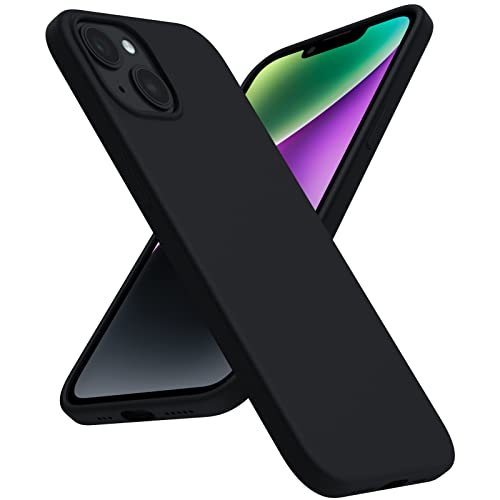 ACRONIX Liquid Silicone Hülle Kompatibel mit iPhone 14 (6,1"),Liquid Silicone Case mit innem Soft Microfaser Tuch Futter,Ultra Dünn Stoßfester Kratzfestem Handyhülle [Kompletter Schutz]-Schwarz von ACRONIX