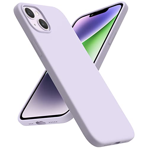 ACRONIX Liquid Silicone Hülle Kompatibel mit iPhone 14 (6,1"),Liquid Silicone Case mit innem Soft Microfaser Tuch Futter,Ultra Dünn Stoßfester Kratzfestem Handyhülle [Kompletter Schutz]-Violett von ACRONIX
