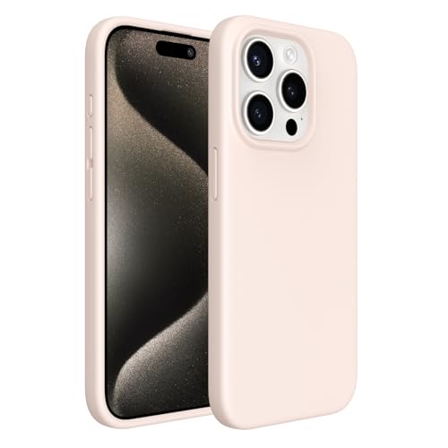 ACRONIX Liquid Silicone Hülle Kompatibel mit iPhone 15 Pro(6,1"),Liquid Silicone Case mit innem Soft Microfaser Tuch Futter,Ultra Dünn Stoßfester Kratzfestem Handyhülle [Kompletter Schutz]-Rosa von ACRONIX