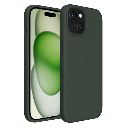 ACRONIX Silikon Hülle Kompatibel mit iPhone 15(6,1"),Liquid Silicone Case mit innem Soft Microfaser Tuch Futter,Ultra Dünn Stoßfester Kratzfestem Handyhülle-Celadon von ACRONIX