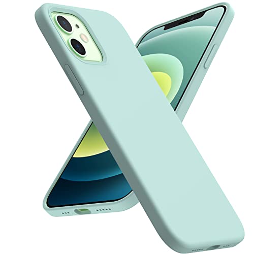ACRONIX Silikon hülle iPhone 12/12 Pro (6,1"),Compatible with iPhone 12 and iPhone 12 (6.1 inches),Ultra Thin Shockproof Stylish Full Protection Liquid Silicone case-MinzGrün von ACRONIX
