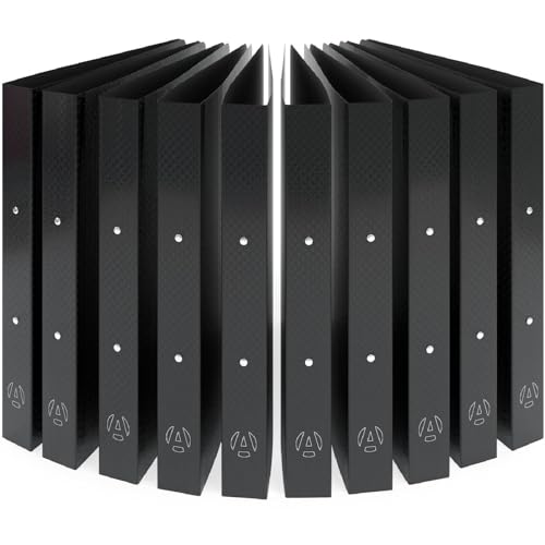 ACROPAQ - 10 x Ringbuch A4 - Mit 2 Ringen, Rückenbreite 3,5 cm, Nacht, Natur Farbkollektion - Ringordner A4, Ordner, Ringmappe von ACROPAQ