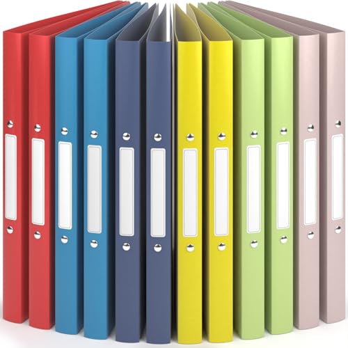 ACROPAQ - 12 x Ringbuch A4 - Mit 2 Ringen, Mit Rückenetiketten, Rückenbreite 2,5 cm, Sommer, Natur Farbkollektion - Ringhefter, Ringordner, Ordner A4 Schmal, Ringmappe A4, Schulordner ACROPAQ - 12 x Ringbuch A4 - Mit 2 Ringen, Mit Rückenetiketten, Rückenbreite 2,5 cm, Sommer, Natur Farbkollektion - Ringhefter, Ringordner, Ordner A4 Schmal, Ringmappe A4, Schulordner von ACROPAQ