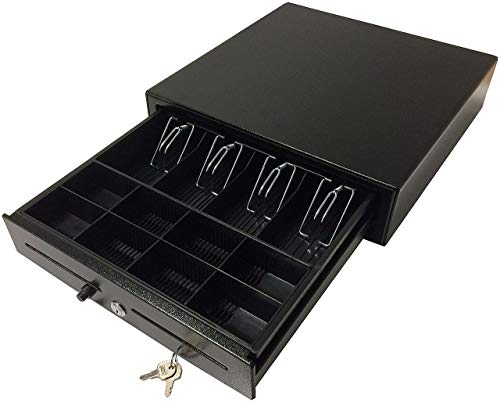 ACROPAQ Kassenschublade - Öffnung manuell mit Druckknopf, Kassenlade 41 x 41 cm, Unterbau geeignet - Kasse, Cash Register, Bargeldkasse - Schwarz von ACROPAQ
