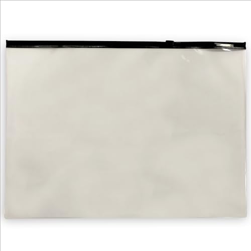 ACROPAQ Klare reißverschlussbeutel - 5x A4 Klare reißverschlussbeutel mit kräftigen schwarzen Reißverschlüssen - PVC, 0,2 mm Dicke, inklusive A5 Farbeinlagen - dokumentenhülle ACROPAQ Klare reißverschlussbeutel - 5x A4 Klare reißverschlussbeutel mit kräftigen schwarzen Reißverschlüssen - PVC, 0,2 mm Dicke, inklusive A5 Farbeinlagen - dokumentenhülle von ACROPAQ