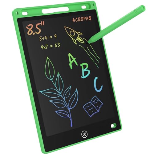 ACROPAQ LCD Schreibtafel Kinder - 8.5-Zoll LCD Maltafel zaubertafel mit Stift, Tragbare Schreibtafel mit Farbbildschirm, Digitales Notizbuch, Autofahrt kinder Beschäftigung, Grün - Drawing tablet ACROPAQ LCD Schreibtafel Kinder - 8.5-Zoll LCD Maltafel zaubertafel mit Stift, Tragbare Schreibtafel mit Farbbildschirm, Digitales Notizbuch, Autofahrt kinder Beschäftigung, Grün - Drawing tablet von ACROPAQ