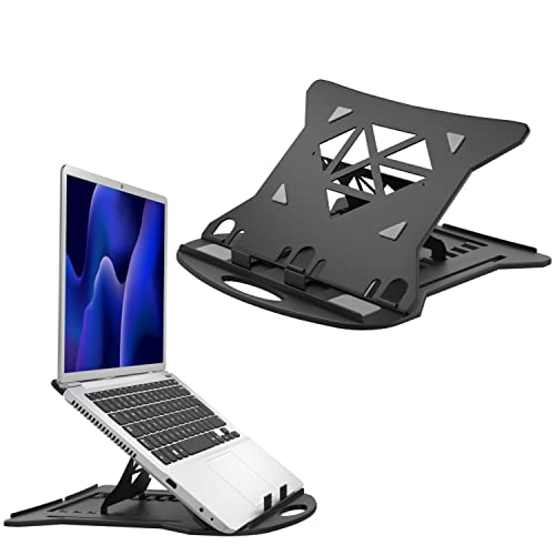 ACROPAQ - Laptopständer – Faltbarer und höhenverstellbarer Notebook Ständer, Laptop Halter, kompatibel mit MacBook, Dell, Lenovo, Samsung, Acer, Huawei MateBook - Schwarz, ALR003 von ACROPAQ