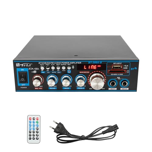 ACROSSPART HiFi Verstärker, Bluetooth Stereo Amplifier VollverstäRker, 2 Kanal Verstärker 30W X 2 Audio Verstärker Receiver, Musikanlage mit Fernbedienung ACROSSPART HiFi Verstärker, Bluetooth Stereo Amplifier VollverstäRker, 2 Kanal Verstärker 30W X 2 Audio Verstärker Receiver, Musikanlage mit Fernbedienung von ACROSSPART