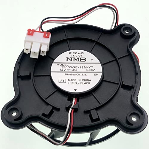 12035GE-12M-YT Kühlschrank-Lüftermotor kompatibel mit Samsung Haier Kühlschrank, 3-Draht-Kühlschrank-Verdampfermotor DC 12 V 0,26 A 100 x 100 mm 12035GE-12M-YT Kühlschrank-Lüftermotor kompatibel mit Samsung Haier Kühlschrank, 3-Draht-Kühlschrank-Verdampfermotor DC 12 V 0,26 A 100 x 100 mm von ACROTOR