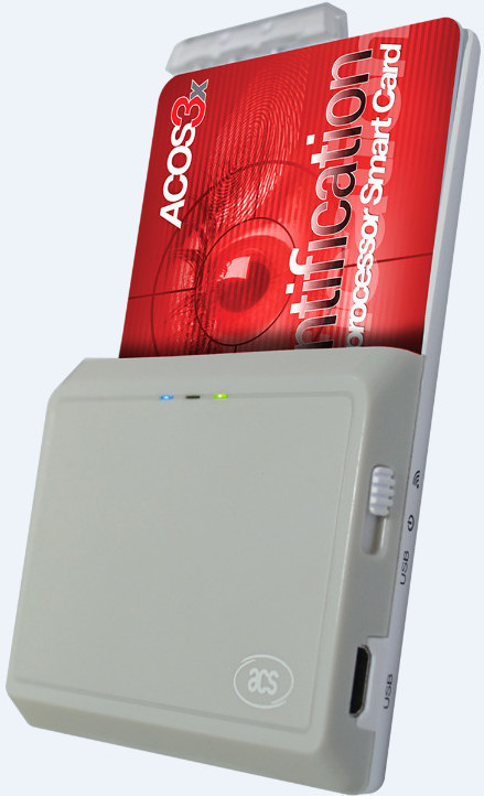 ACS ACR3901U Smart-Card-Lesegerät Akku USB 2.0 Weiß (ACR3901U-S1ACSA) von ACS