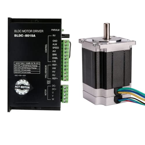 ACT MOTOR GmbH Nema23 1PC BLDC-Motor 57BLF03 101mm 24VDC 3000RPM 12A 188W Ø8mm D-Shaft +1PC BLDC-8105A-5 Brushless DC-Driver CNC ACT MOTOR GmbH Nema23 1PC BLDC-Motor 57BLF03 101mm 24VDC 3000RPM 12A 188W Ø8mm D-Shaft +1PC BLDC-8105A-5 Brushless DC-Driver CNC von ACT Motor