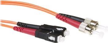 ACT 10 meter LSZH Multimode 50/125 OM2 fiber patch cable duplex with SC and ST connectors. St-sc 50/125 om2 duplex 10.00m (RL2510) von ACT