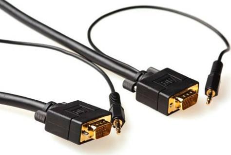 ACT 10m VGA + 3.5mm 10m VGA (D-Sub) + 3.5 mm (1/8) VGA (D-Sub) + 3.5 mm (1/8) Schwarz HDMI-Kabel (AK4994) von ACT