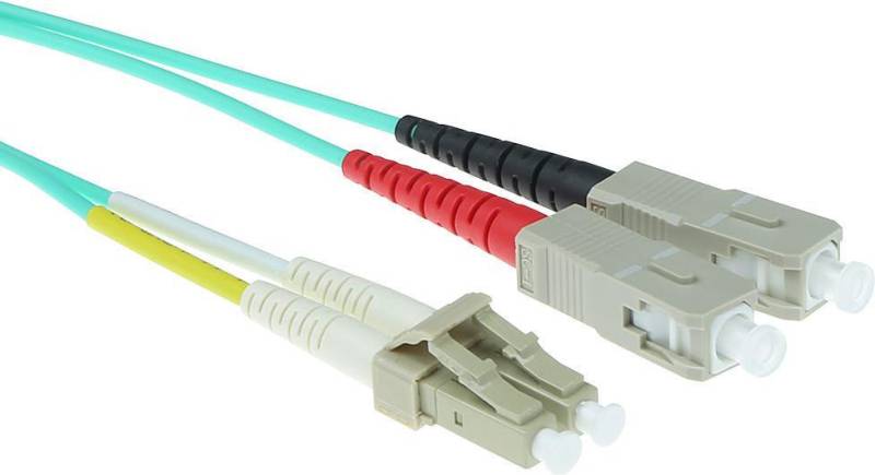 ACT 40 meter LSZH Multimode 50/125 OM3 fiber patch cable duplex with LC and SC connectors LC/SC 50/125 DUP, OM3 40.00M (RL8640) von ACT