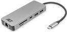 ACT AC7092 - HDMI - RJ-45 - USB 3.2 Gen 1 (3.1 Gen 1) Type-A - USB 3.2 Gen 1 (3.1 Gen 1) Type-C - MicroSD (TransFlash) - SD - 4096 x 2560 - 2160p - 4096 x 2560 Pixel - Aluminium (AC7092) von ACT