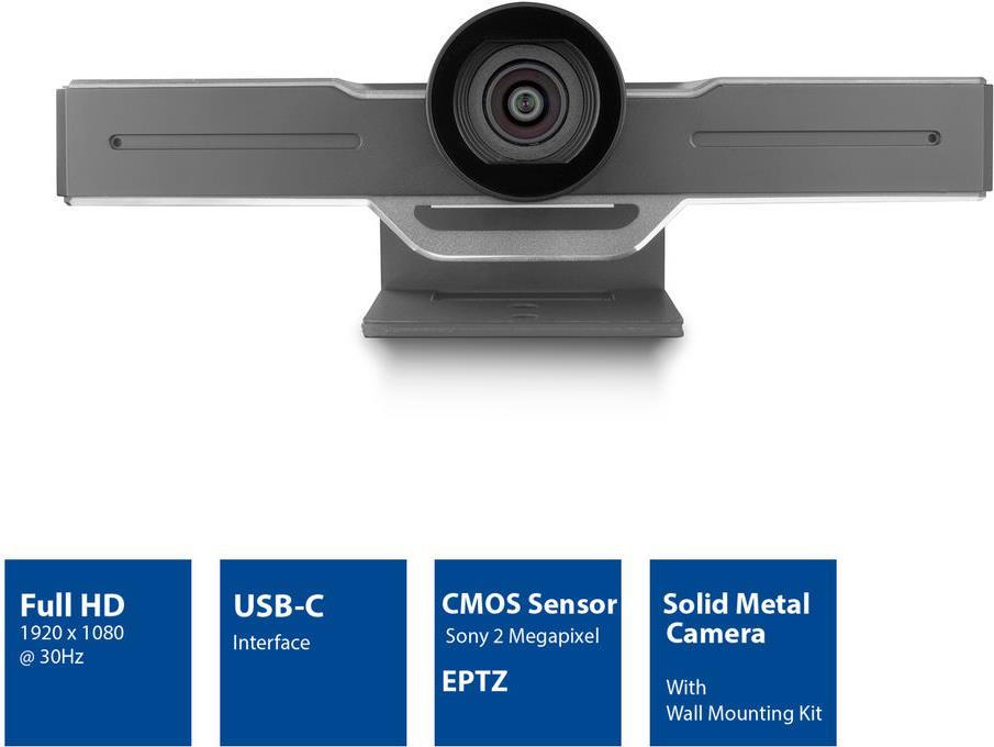 ACT AC7990 Videokonferenzkamera 2 MP Schwarz 1920 x 1080 Pixel 30 fps CMOS 25,4 / 2,8 mm (1 / 2.8 ) (AC7990) von ACT