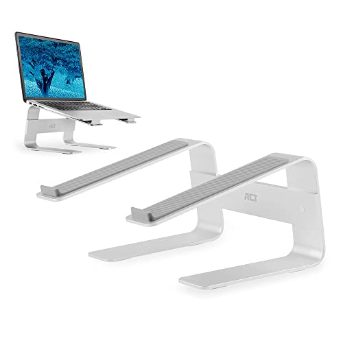 ACT Aluminium Open Design Laptop Ständer, Ergonomische Laptop Stand für 15.6", rutschfeste Gummipads - AC8130 von ACT