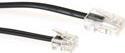 ACT Black 10 meter flat telephone cable with RJ11 and RJ45 connectors. Rj45-rj11 cable black 10.00m (TD5311) von ACT