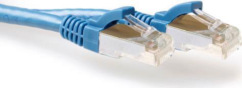 ACT Blue 15 meter LSZH SFTP CAT6A patch cable snagless with RJ45 connectors. Cat6a s/ftp lszh sng bu 15.00m (FB7615) von ACT