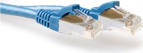 ACT Blue 15 meter SFTP CAT6A patch cable snagless with RJ45 connectors. Cat6a s/ftp snagless bu 15.00m (FB6615) von ACT