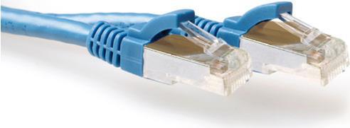 ACT Blue 30 meter SFTP CAT6A patch cable snagless with RJ45 connectors. Cat6a s/ftp snagless bu 30.00m (FB6630) von ACT