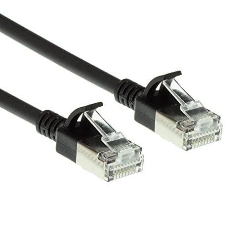 ACT CAT6a Netzwerkkabel, U/FTP LSZH LAN Kabel Dünn 3.8mm Slimline, Flexibles Snagless CAT 6a Kabel mit RJ45 Stecker, für den Einsatz in Datenzentren, 10 Meter, Schwarz – DC7910 ACT CAT6a Netzwerkkabel, U/FTP LSZH LAN Kabel Dünn 3.8mm Slimline, Flexibles Snagless CAT 6a Kabel mit RJ45 Stecker, für den Einsatz in Datenzentren, 10 Meter, Schwarz – DC7910 von ACT