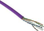 ACT Cat 6 F/UTP solid installation cable, LSZH, CPR euroclass ECA, 24 AWG, violet 305 meter C6 F/UTP SOLID LSZH ECA V 305M (FS6013) von ACT