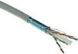 ACT Cat 6 F/UTP solid installation cable, PVC, CPR euroclass ECA, 24 AWG, grey500 meter C6A F/UTP SOLID PVC ECA 500M (FS6105) von ACT