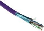 ACT Cat 6A F/UTP solid installation cable, LSZH, CPR euroclass ECA, 24AWG, violet 305 meter C6A F/UTP SOLID LSZH ECA 305M (FS6113) von ACT