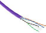ACT Cat 6A U/UTP solid installation cable, LSZH, CPR euroclass ECA 23AWG, violet 500 meter C6A U/UTP SOLID LSZH ECA 500M (XS6115) von ACT