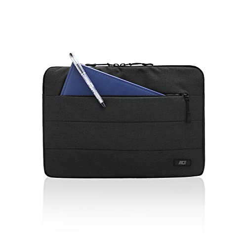 ACT City Laptophülle 13 Zoll, Polyester Laptop Sleeve mit Fronttasche, für Arbeit Schule Reisen, leichte Arbeitstasche - AC8510, 13.3 Zoll von ACT
