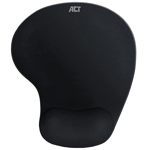 ACT Ergonomische Mousepad mit Handauflage, Komfortables weiches Mauspad mit Gelkissen, rutschfeste Gummibasis, für Laptop und PC, Gel Mauspad- AC8010 von ACT