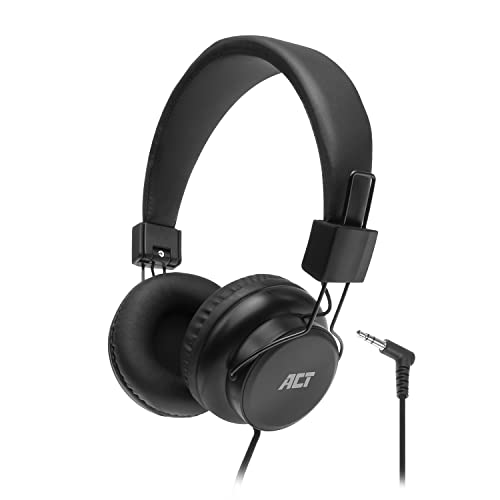 ACT Faltbarer Kopfhörer mit Kabel, On Ear Bugelkopfhörer, 3.5mm Klinkenstecker, Nylon Kabellänge 1.5m – AC9300 von ACT
