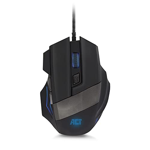 ACT Gaming Maus mit Kabel, 3200 DPI Hohe Präzision, 6 Tasten, 4 LED Leuchten RGB Maus, Ergonomisches Design – AC5000 ACT Gaming Maus mit Kabel, 3200 DPI Hohe Präzision, 6 Tasten, 4 LED Leuchten RGB Maus, Ergonomisches Design – AC5000 von ACT