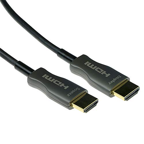 ACT Glasfaser HDMI Kabel 20m, 4K@60Hz, HDMI Kabel 2.0 High Speed mit Ethernet 18 Gbps, unterstützt ARC, HDR, HDCP 2.2, für Langstreckenübertragung, Active Optical Cable- AK3932 von ACT