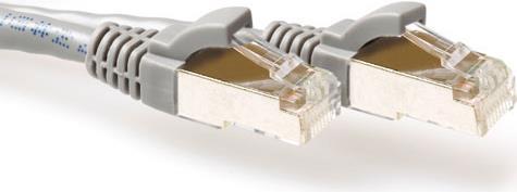 ACT Grey 15 meter LSZH SFTP CAT6A patch cable snagless with RJ45 connectors. Cat6a s/ftp lszh sng gy 15.00m (FB7015) von ACT