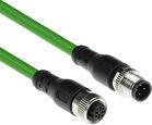 ACT Industrial 3.00 meters Sensor cable M12D 4-pin male to M12D 4-pin male, Superflex Xtreme TPE cable, shielded (SC4501) von ACT