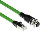 ACT Industrial 5.00 meters Sensor cable M12A 8-pin female to RJ45 male, Ultraflex SF/UTP TPE cable, shielded (SC3910) von ACT