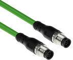 ACT Industrial 5.00 meters Sensor cable M12A 8-pin male to M12A 8-pin male, Ultraflex TPE cable, shielded (SC3862) von ACT