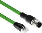 ACT Industrial 5.00 meters Sensor cable M12D 8-pin male right angled to RJ45 male, Superflex Xtreme TPE cable, shielded (SC4400) von ACT