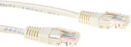 ACT Ivory 1 meter U/UTP CAT5E patch cable with RJ45 connectors CAT5E U/UTP IVORY 1.00M (IB6401) von ACT