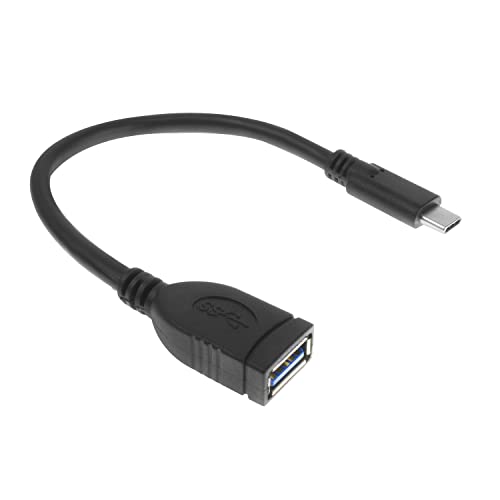 ACT OTG Adapter USB C, OTG Adapter auf USB 3.2, Kompatibel mit Smartphones, Länge 0,2 Meter - AC7340, Schwarz von ACT