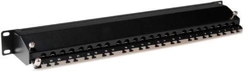ACT Patchpanel 24-ports Shielded CAT6A with cover CAT6A PATCHPANEL 24P STP C6A+COVER (PP1020) von ACT