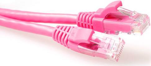 ACT Pink 10 meter U/UTP CAT6 patch cable snagless with RJ45 connectors. Cat6 u/utp snagless pk 10.00m (IS1810) von ACT