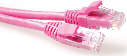 ACT Pink 10 meter U/UTP CAT6A patch cable snagless with RJ45 connectors. Cat6a u/utp snagless pk 10.00m (IB2410) von ACT