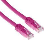 ACT Pink 2 meter U/UTP CAT6 patch cable with RJ45 connectors. Cat6 u/utp pink 2.00m (IB1802) von ACT