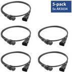ACT Powercord C13 IEC Lock - C14 black 2 m, PC1021, 5-Pack (AK5328) von ACT