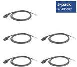 ACT Powercord C13 IEC Lock - open end black 3 m, PC979, 5-Pack (AK5330) von ACT
