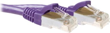 ACT Purple 1 meter LSZH SFTP CAT6A patch cable snagless with RJ45 connectors. Cat6a s/ftp lszh sng pl 1.00m (FB8701) von ACT
